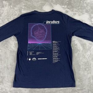 Incubus Shirt Mens Large Blue Science Heart Long Sleeve Band Graphic Tee
